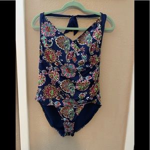 Navy Halter Swimsuit